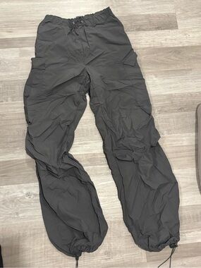 Love Tree Charcoal Gray Cargo Track Joggers